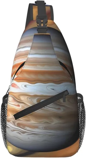 Cross Chest Bag Diagonally - Quality, Durable, and Spacious Shoulder Bag for Men and Women Jupiter Landscape Printing
