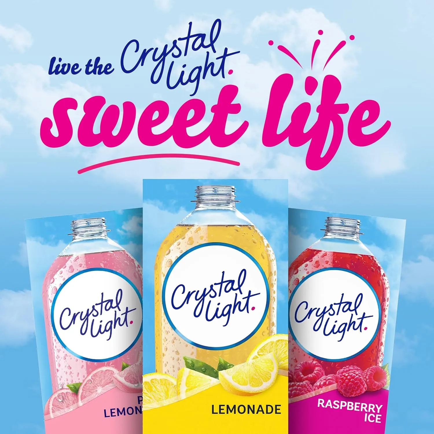Crystal Light Lemonade Naturally Flavored Powdered Drink Mix, 120 ct Pack, 12 Boxes of 10 On-the-Go-Packets