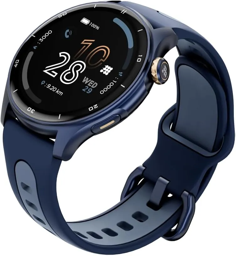 Cubitt Aura Pro Smartwatch/Fitness Tracker with 1.43" Touch AMOLED Screen, Bluetooth Call, Built in GPS, 60  Sports, Blood Oxygen, Heart Rate, Stress/Sleep Monitor, Waterproof, Step Counter, Compass