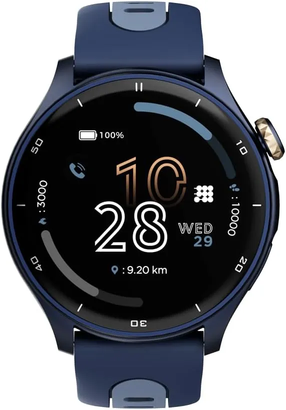 Cubitt Aura Pro Smartwatch/Fitness Tracker with 1.43" Touch AMOLED Screen, Bluetooth Call, Built in GPS, 60  Sports, Blood Oxygen, Heart Rate, Stress/Sleep Monitor, Waterproof, Step Counter, Compass