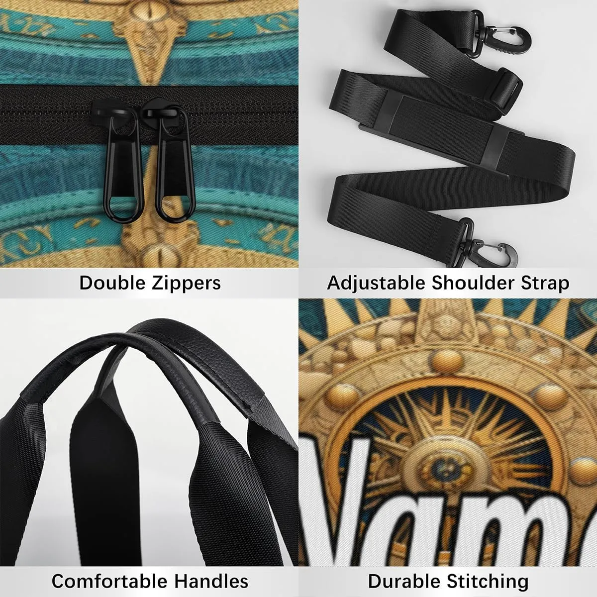 Custom Dance Duffel Bag Sport Backpacks Gyms and Weekend Overnight Travel Duffle Bag Birthday Christmas Halloween Waterproof, Compass Printed