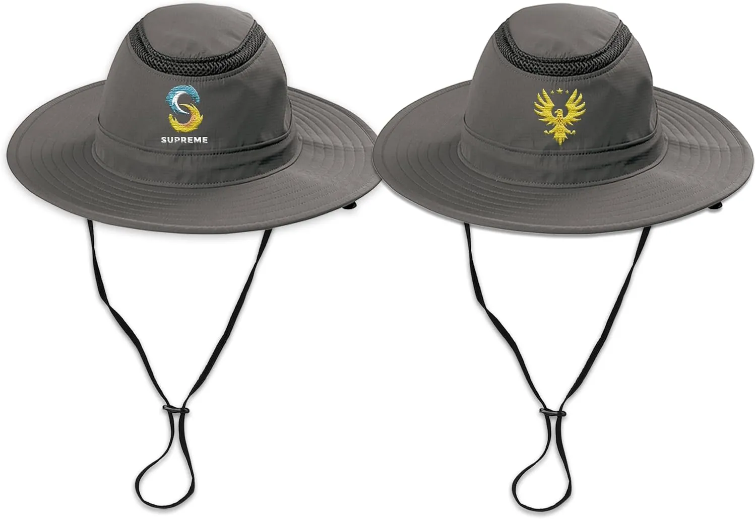 Custom Embroidered Brim Hat Add Your Design Logo Adjustable UPF 30  Travel Fishing Sun Hats