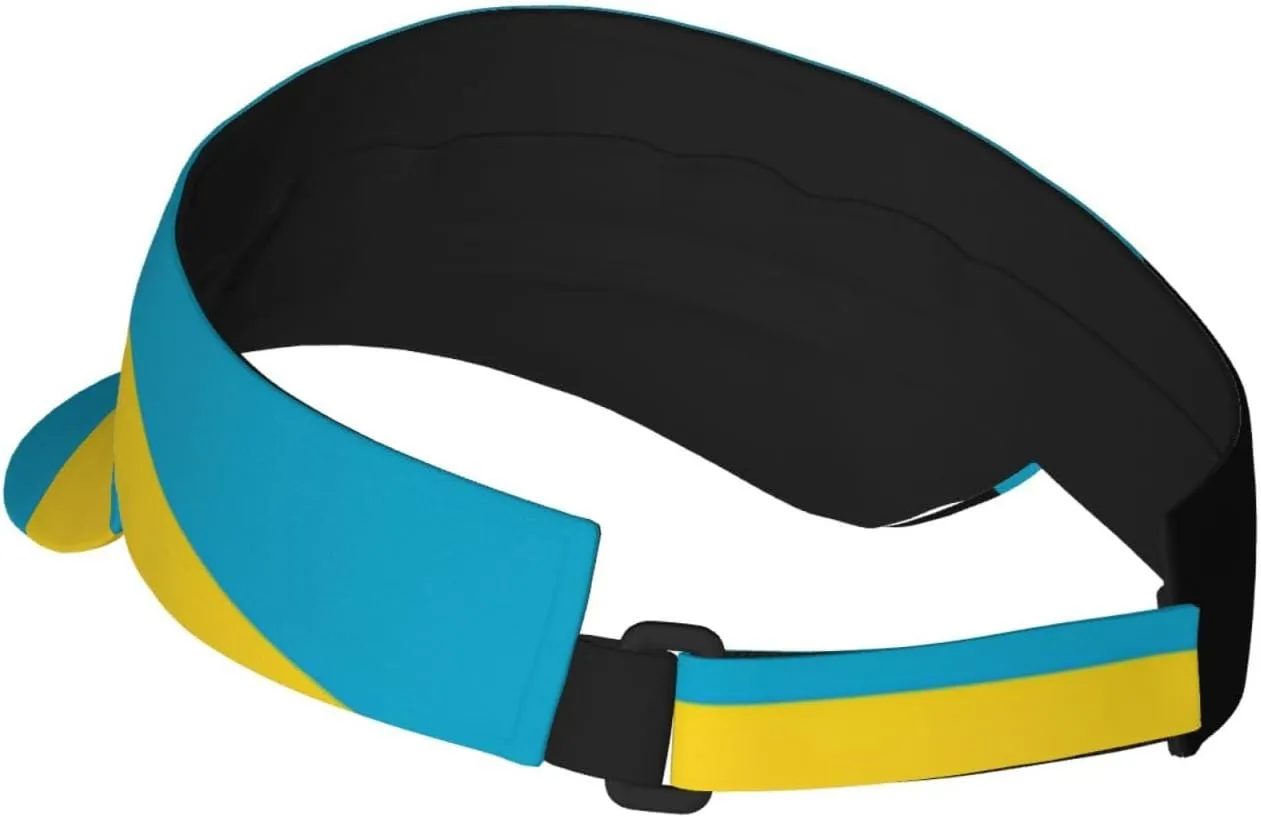 Cute Flag Sun Visor for Women and Men, Adjustable Sports Sun Visor Hats with UV Protection for Tennis Golf Running