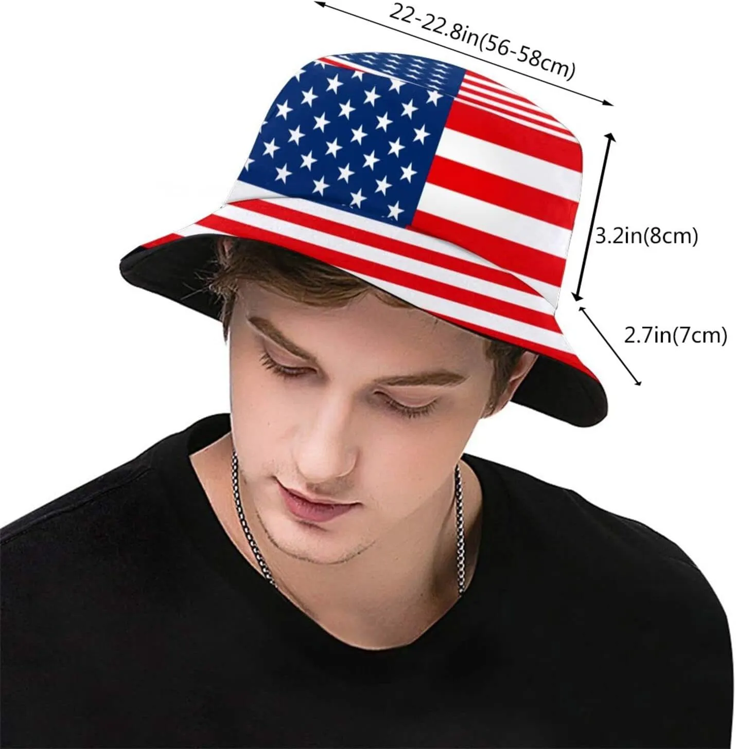 Cute Funny Flag Bucket Hat Packable Fashion Sun Cap Outdoor Flag Fisherman Hat for Women Men Boys Girls