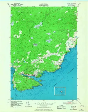 Cutler ME topo map, 1:24000 Scale, 7.5 X 7.5 Minute, Historical, 1949, Updated 1968, 27.4 x 21.6 in