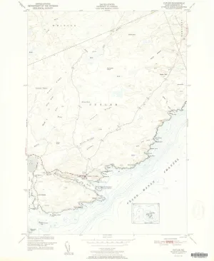 Cutler ME topo map, 1:24000 Scale, 7.5 X 7.5 Minute, Historical, 1951, 26.8 x 21.9 in