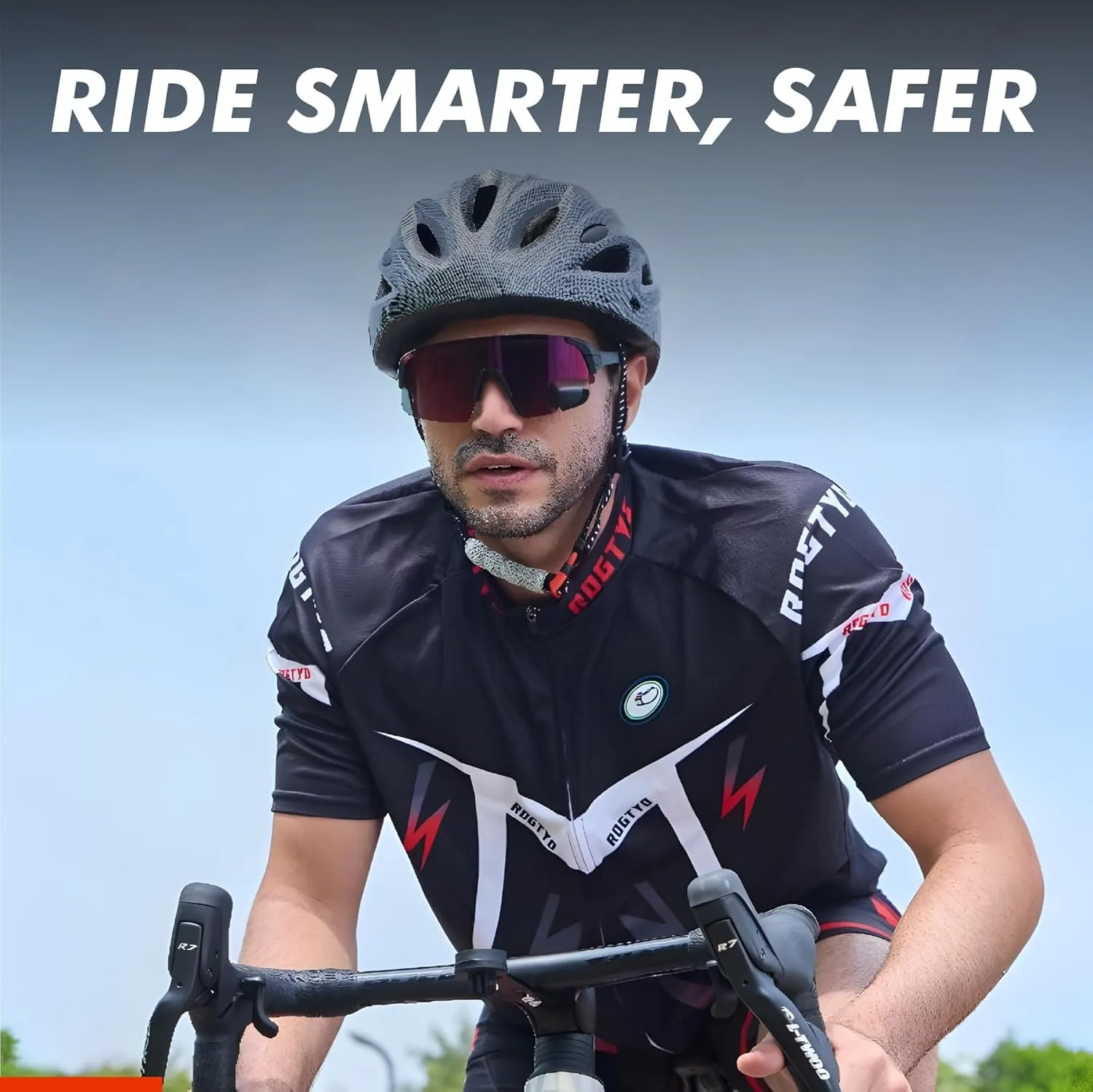 Cycling Glasses with Rear-view Mirror - Sports Sunglasses for Men & Women - UV-400 Protection