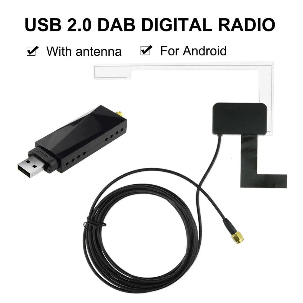 DAB  Digital Radio Tuner 170-240MHz DAB Radio Receiver Digital Car Radio FM Transmitter Box for Android 5.1 Above Car Stereo