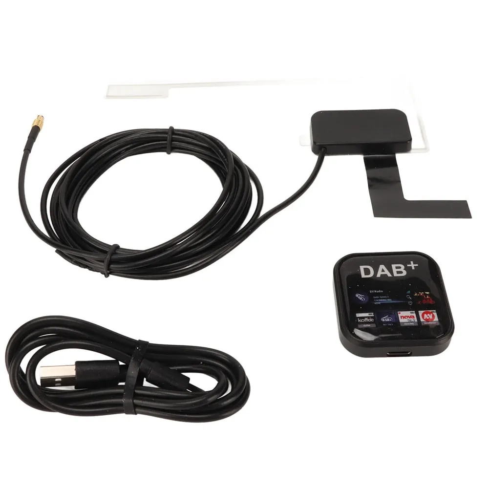 DAB Radio Receiver In Car Digital Antenna DAB  Adapter Aux Tuner Box Audio USB Amplified Loop for Android Car Radio Decoding