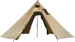 DANCHEL OUTDOOR Backpacking Hot Tent with Stove Jack for 2/4 Person Camping, 4 Season Lighweight Teepee Tent for Hunting Winter Solo Camping,10.5ft/13ft