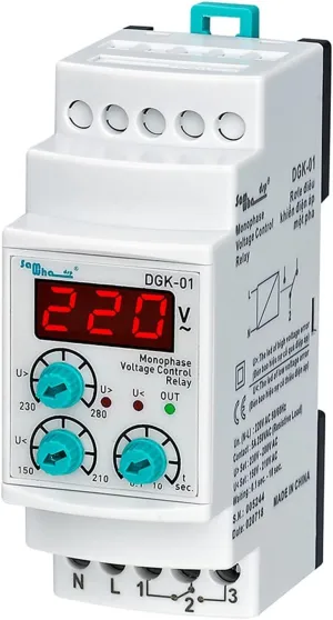 DGK-01 220VAC Ultra-Small Digital MonoPhase Overvoltage & Undervoltage Protection Relay