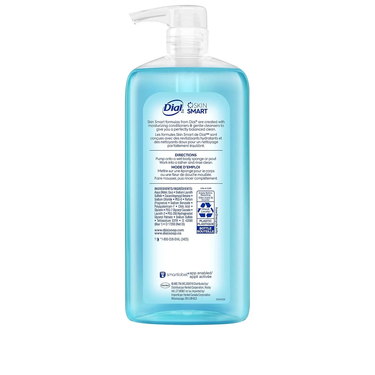 Dial Body Wash, Refresh & Renew Spring Water, 23 fl oz (Pack of 3)