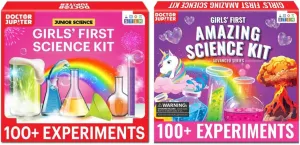 Doctor Jupiter Girls’ First Science Gift Set for Girls Ages 4  | Set of Girls' First Science Kit & Amazing Science Kit |Birthday Gift Ideas for 4-5-6-7-8 Year Old Girls |STEM Learning & Education Toys