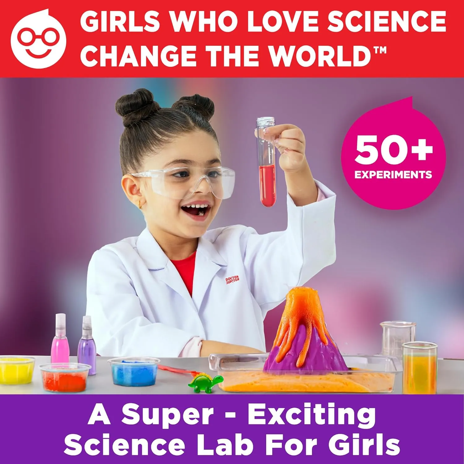 Doctor Jupiter Girls’ First Science Kit for Kids Ages 4-5-6-7-8-9-10-11-12 | Birthday Gift Ideas for 4  Year Old Girls | STEM Learning & Educational Toys | Preschool Learning Activities