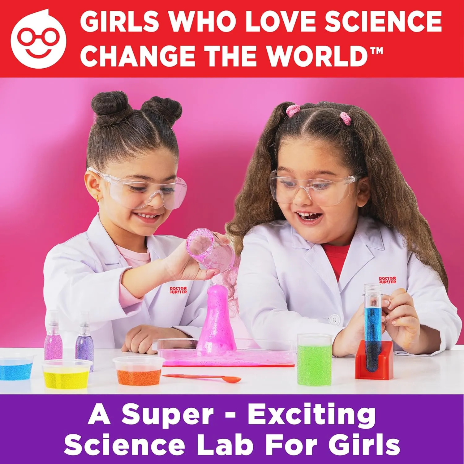 Doctor Jupiter My First Amazing Science Kit for Girls Ages 4  | Birthday Gift Ideas for 4-5-6-7-8-9-10-11-12 Year Old Girls | STEM Learning & Educational Toys | Advanced Science Experiment Series