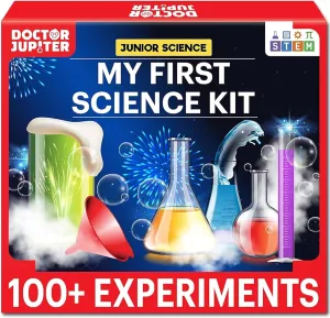 Doctor Jupiter My First Science Kit for Kids Ages 4-5-6-7-8| Birthday Gift Ideas for 4-8-12 Year Old Boys & Girls| Toy Stem Kit with 100  Experiments| Learning & Educational, Preschool Activities