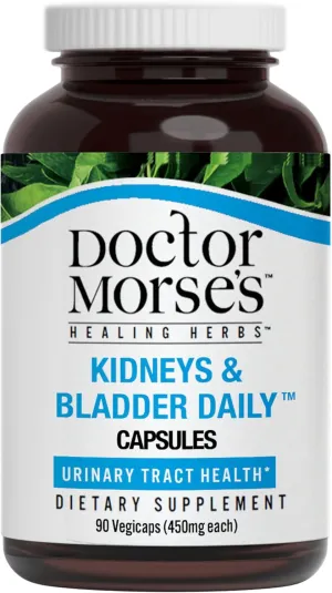 Doctor Morse's Kidney & Bladder Daily Cleanse - Support Urinary Tract Health & Elimination of Lymph - Organic & Naturopath Formulated - Cordyceps Mushroom, Juniper Berry, Horsetail Herb - 90 Capsules