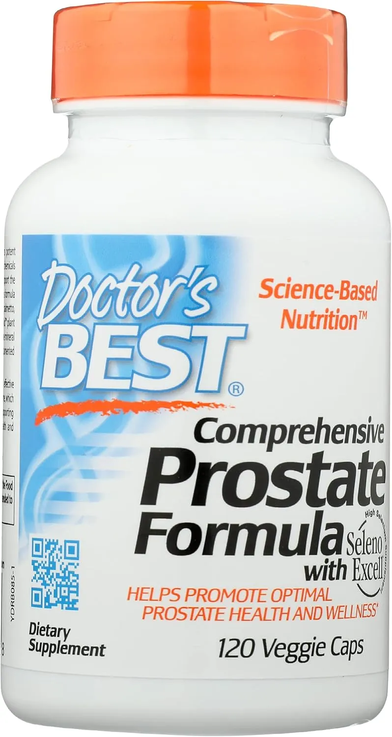 Doctors Best Comprehensive Prostate Formula, Gluten Free, 120 Veggie Capsules (Pack of 1)