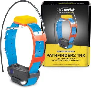 Dogtra Pathfinder 2 TRX Additional Receiver Dog GPS Tracker LED Light Blue Collar SmartWatch Compatible Rechargeable Waterproof Free Offline Maps No Subscription No Monthly Fee Smartphone Required