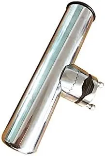 Dolphin Fishing Rod Holder for Boat Rail - Adjustable Clamp Fits tubing Sizes 1 - 1.25 inch, Mounts to Vertical or Horizontal Rails, Ideal for Boat Rails, 6061 CNC Manichined Anodized Aluminum