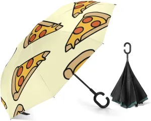 Donnapink Auto Large Inverted Rain Umbrella, Automatic Open/Close Reverse Car Umbrella Sun Protect UV Winds Rain Compact Parasol