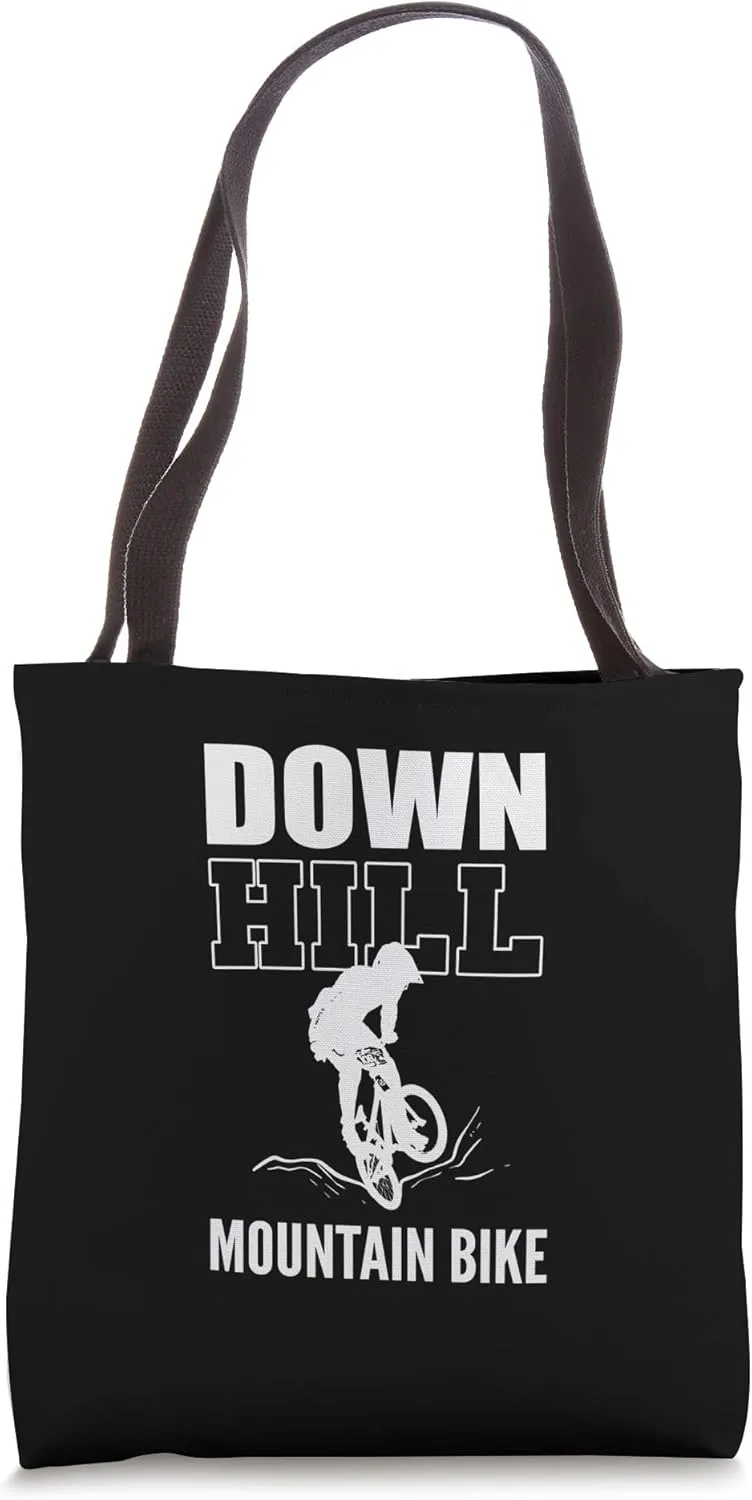Downhill Mountain Bike Adventurous Person Tote Bag