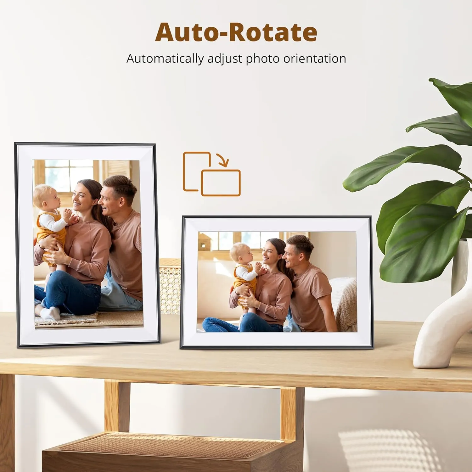 Dragon Touch Digital Picture Frame - 10.1 inch IPS Touch Screen WiFi Digital Photo Frame Display, 16GB Storage, Auto-Rotate, Share Photos via App