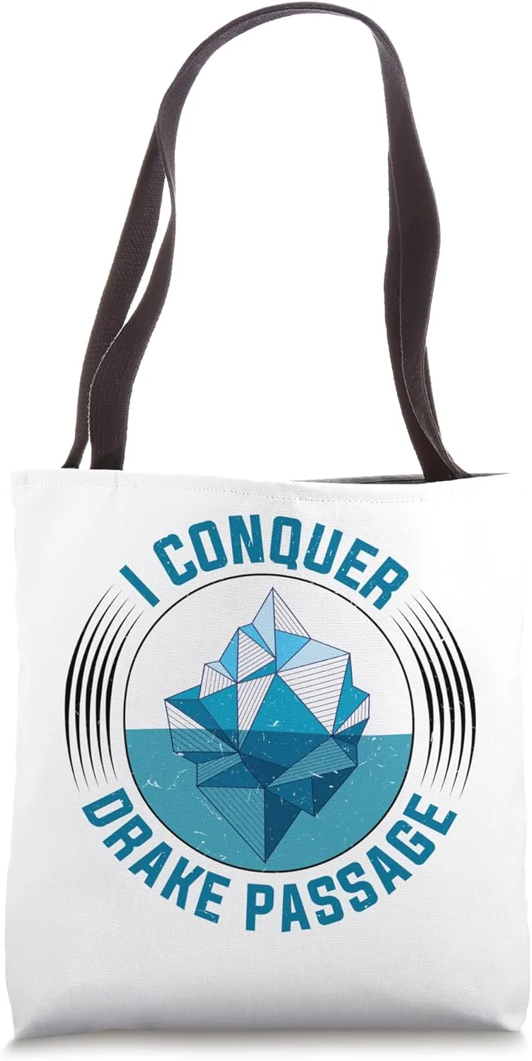 Drake Passage And Antartica Explorer Design Tote Bag