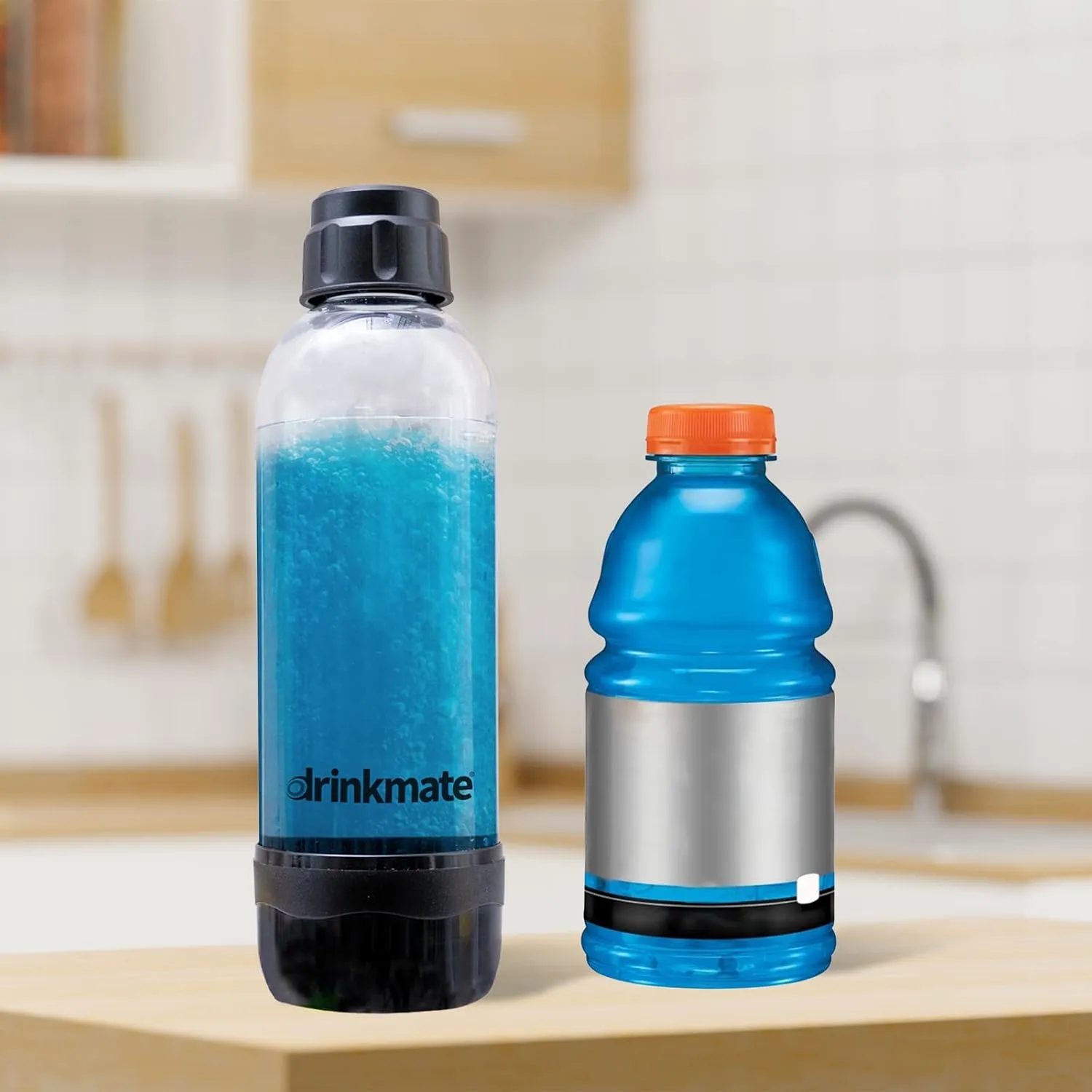 DrinkMate Carbonation Bottles (Twin Pack) (0.5L, Black)