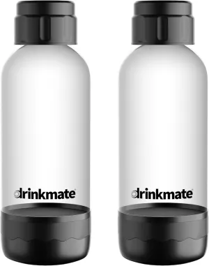 DrinkMate Carbonation Bottles (Twin Pack) (0.5L, Black)