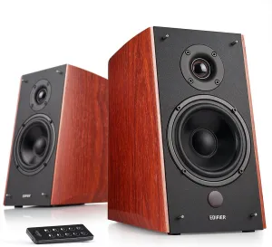 Edifier R2000DB Powered Bluetooth Bookshelf Speakers - Near-Field Studio Monitors 120W RMS Sound Monitor with Optical Input 5" Large Woofer - Wood