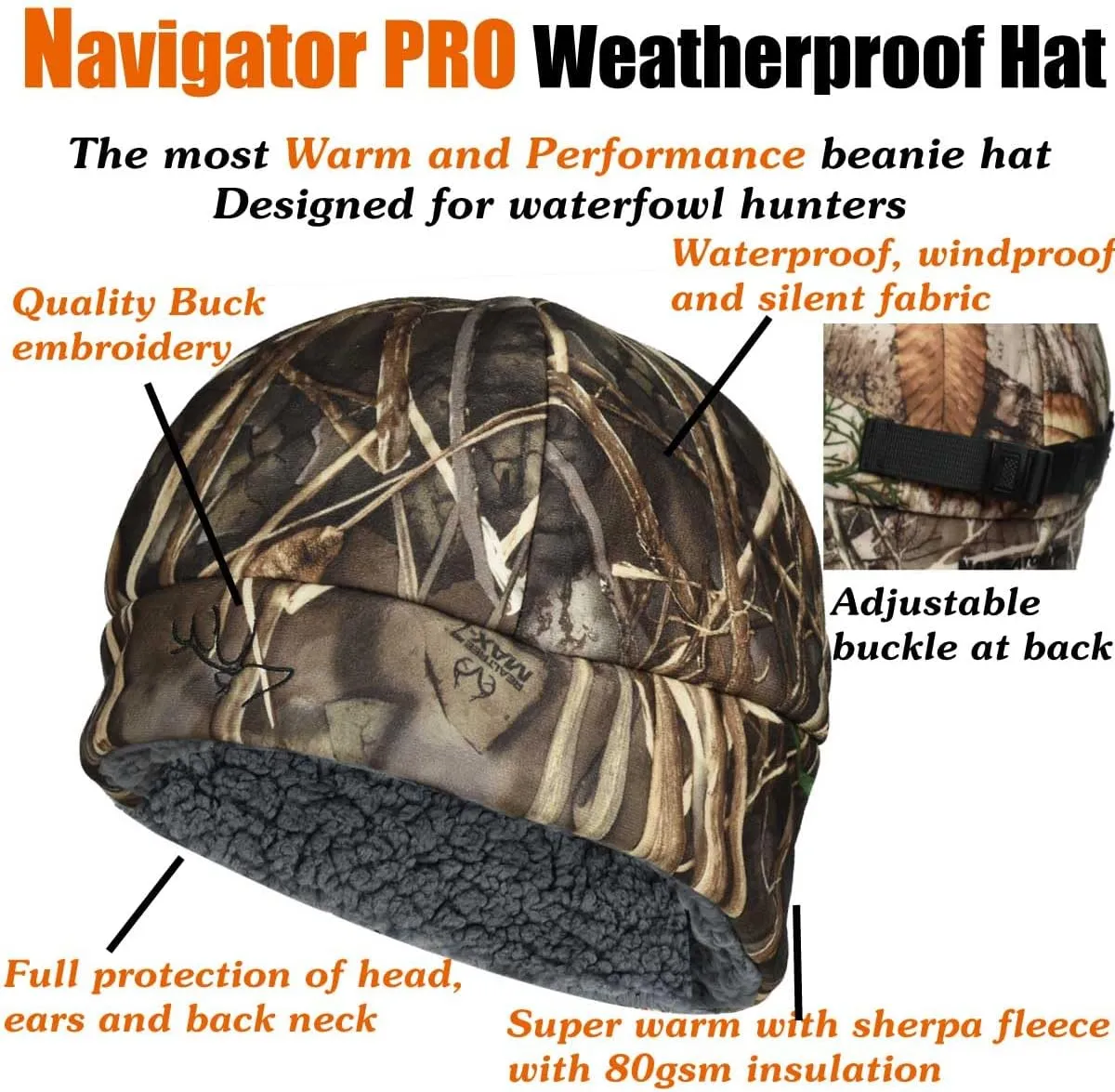 EDTREK Ultra Performance Insulated Beanie Hat for Cold Weather - Waterproof and Windproof Backcountry Winter Hat