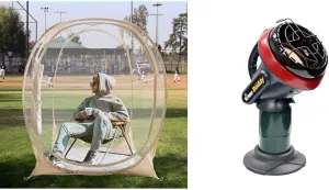 EighteenTek All Weather Sports Tent Bundle with Heater for Tailgating Hunting Camping Events