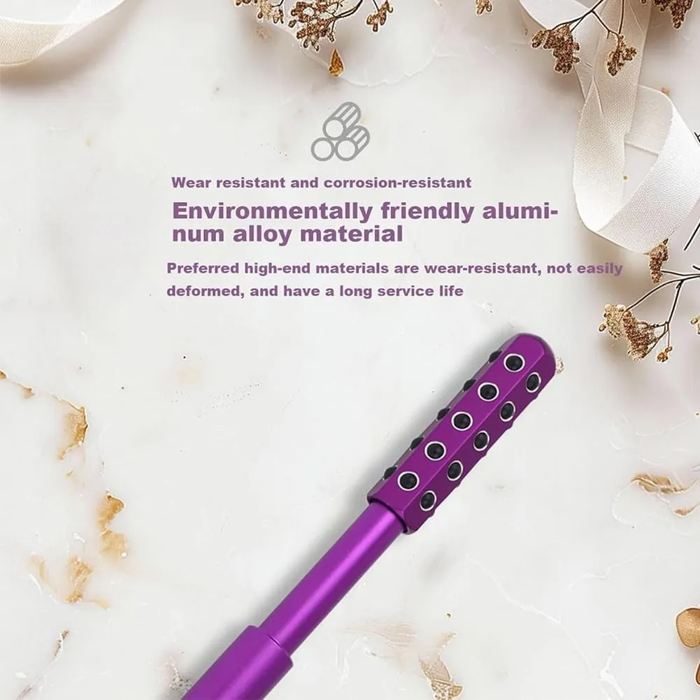 Elarique Beautys Roller,Elarique Uplift Facial Massaging Beauty Tool,Germanium Stone Face Roller,Uplift Facial Massaging Beauty Tool,Uplifting Face Massager Rollers (40 Chu-Silver)