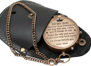 Engraved Brass Compass, Compass Gift for Teenage, Gift for him, Birthday, Baptism, Graduation, Confirmation, Love, Xmas Gift idea Sentimental, Graduation, Inspirational Gifts for Him/Her