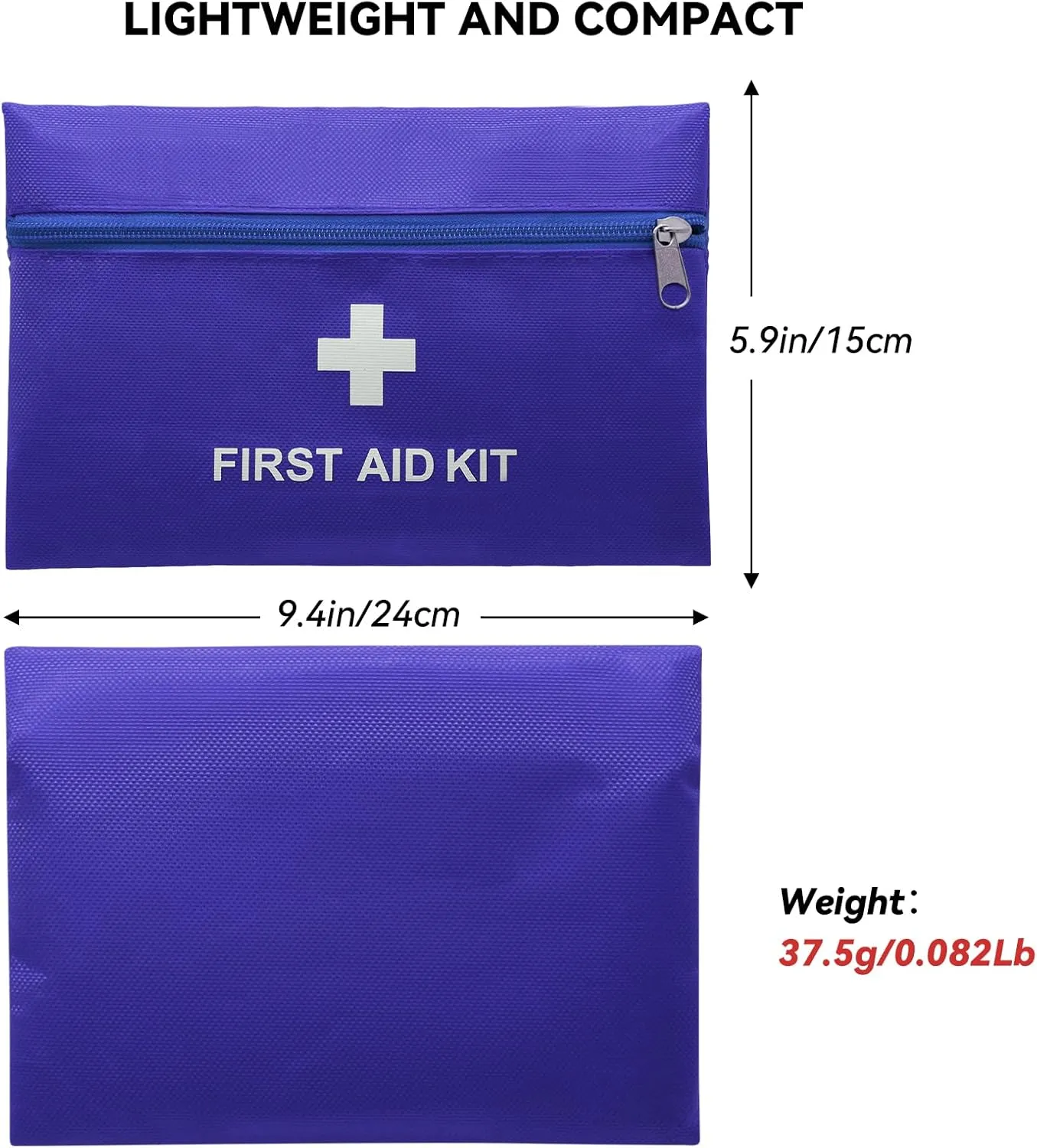 Faylapa 12Pcs Mini Empty First Aid Bag, 9.44x5.90 inches Travel Pouch Bag for Travel, Home, Office, Car, Camping, Outdoor (Bag Only)