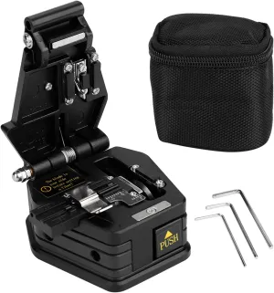Fiber Optic Cleaver, High Optical Fiber Cleaver Optical Fiber Cable Cutting Tool with Bag, SKL-6C Optical Fiber Cutting Tool Kit for 125um Diameter Of Optic Fiber