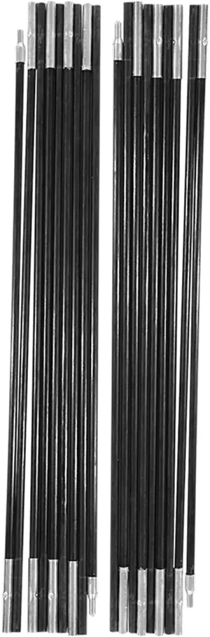 Fiberglass Camping Tent Pole Bars, Support Rods Awning Frames Kit 4.9M Fiberglass Tent Pole for 7-8 Person Camping Tent with Special Design Suitable for Soft Places