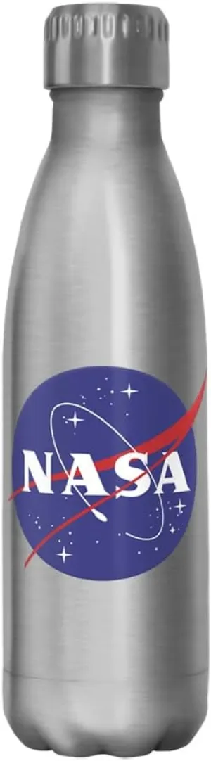 Fifth Sun NASA Logo 17 oz Stainless Steel Water Bottle, 17 Ounce, Multicolored