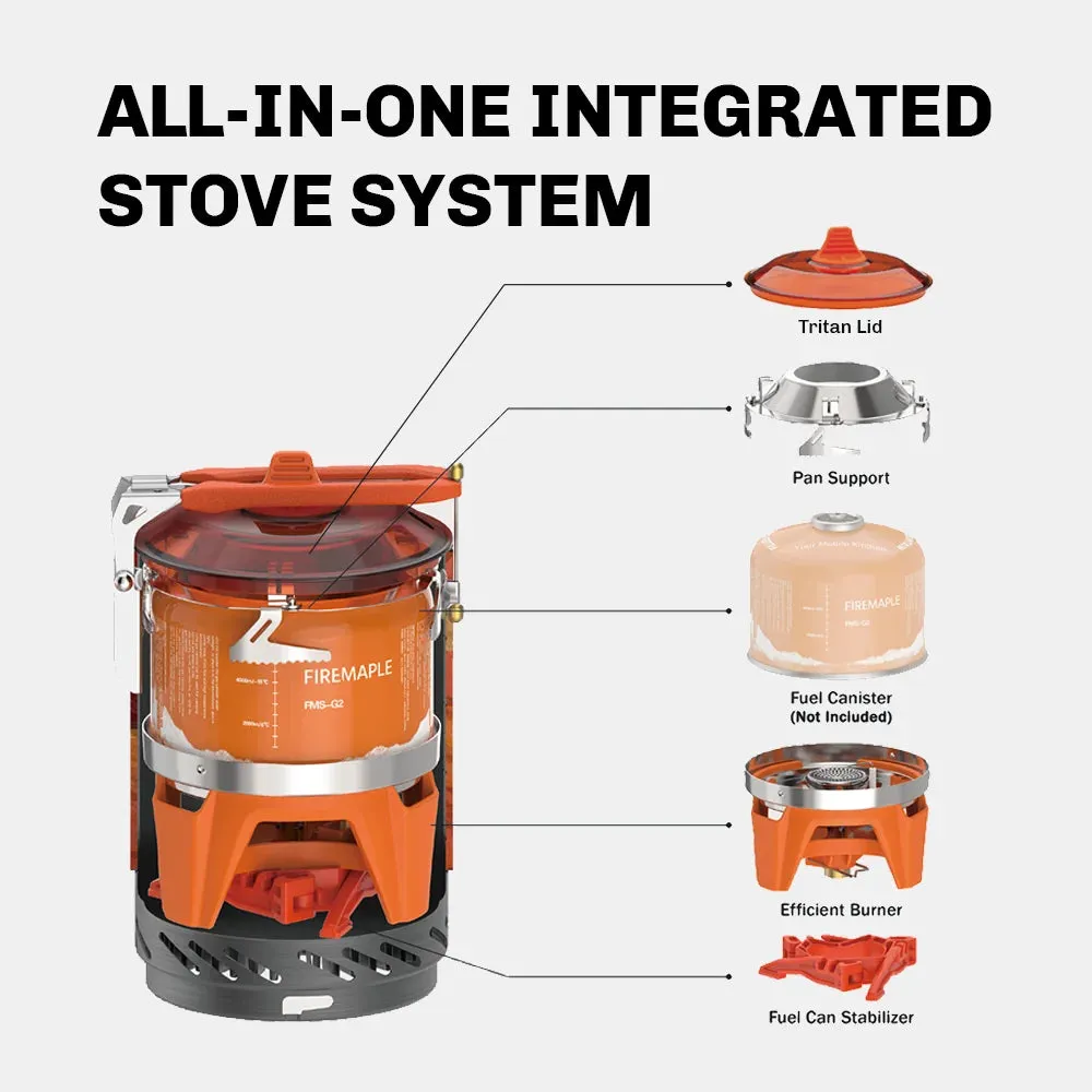 Fire Maple X2 Portable Gas Stove – Camping Cooking System with Heat Exchanger, Hunting Gas Cooker