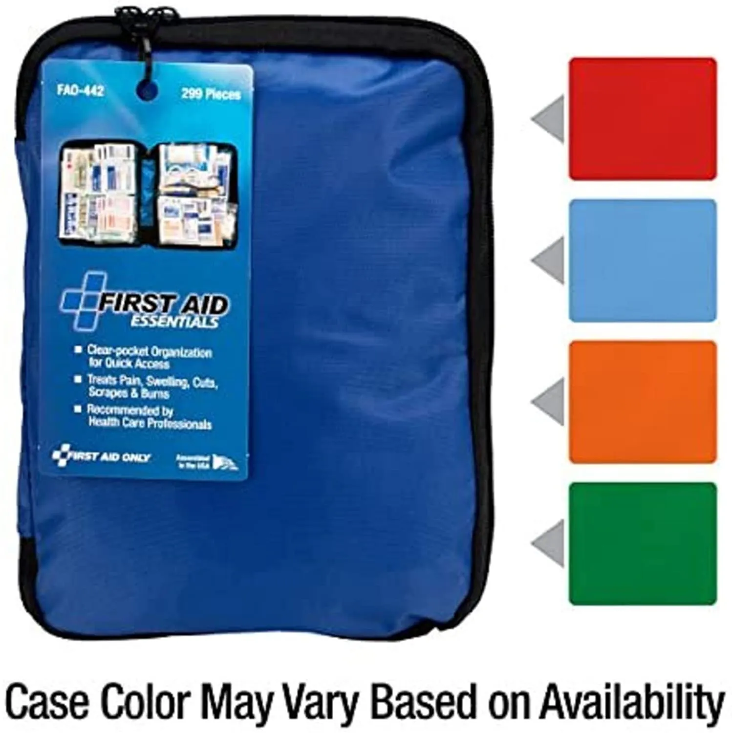First Aid Only All-Purpose Essentials Soft-Sided First Aid Kit, Blue, 298 Pieces