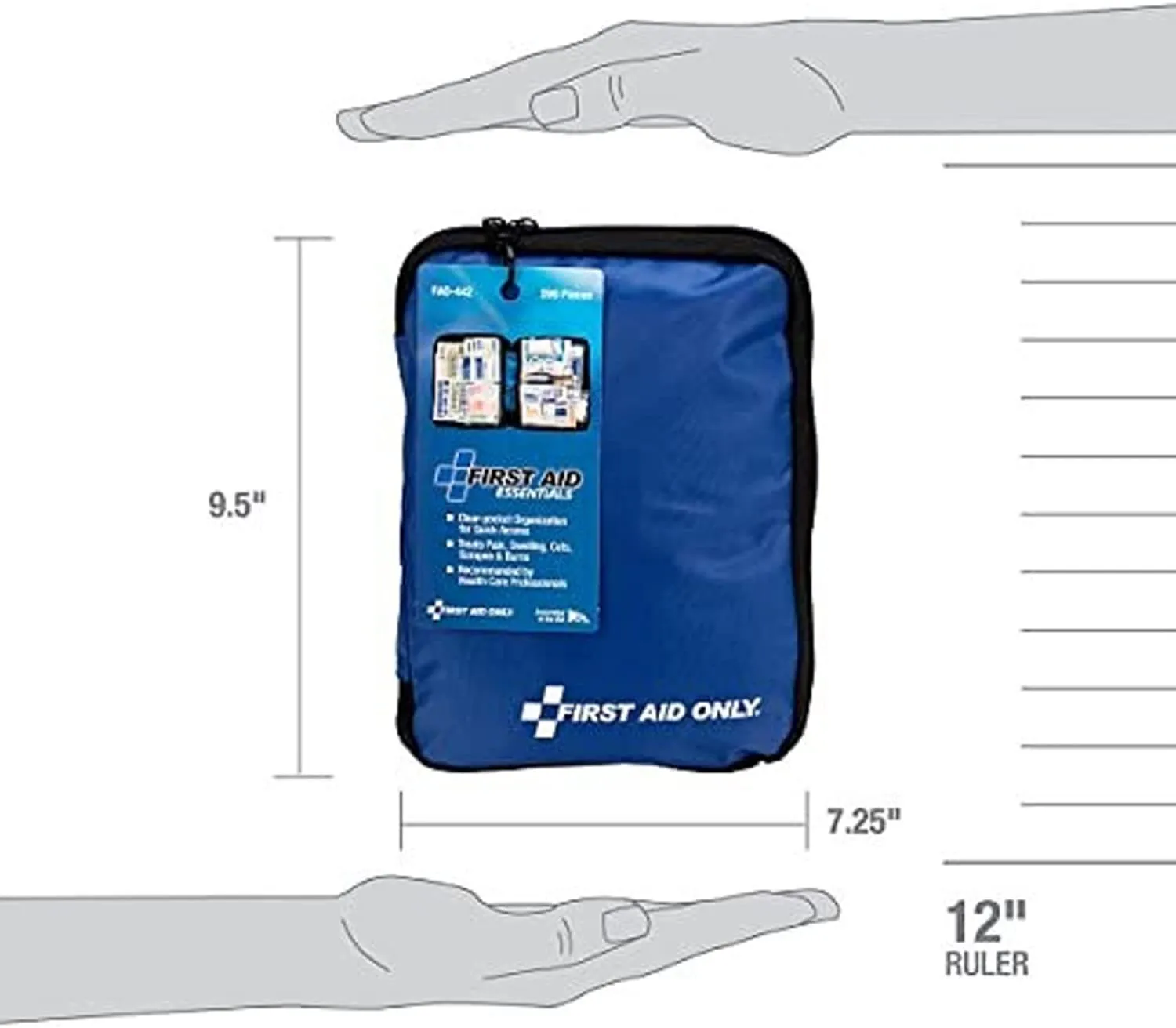 First Aid Only All-Purpose Essentials Soft-Sided First Aid Kit, Blue, 298 Pieces