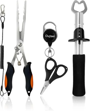 Fishing Gear Fishing Plier for Saltwater/Freshwater Stainless Steel Fishing Tool Kit for Men/Angler/Fisherman/Dad/Grandpa