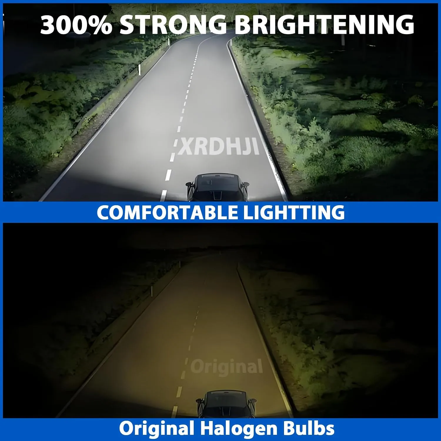 Fit for JEEP Compass 2011 2012 2013 2014-2020 Light Bulb High Performance Halogen Headlight Bulbs,9005 High Beam   H11 Low Headlamp Replacement Bulb Kit,Pack of 4