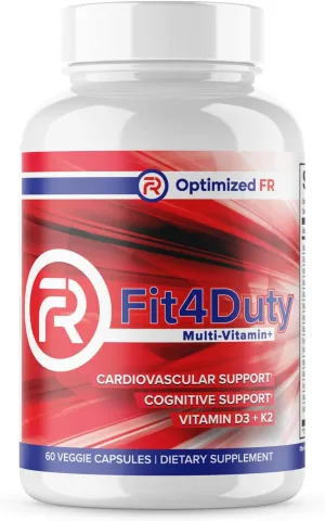 Fit4Duty Multivitamin  for First Responders, One a Day Multivitamin Plus Other nutrients, 60 Servings, 2 Month Supply