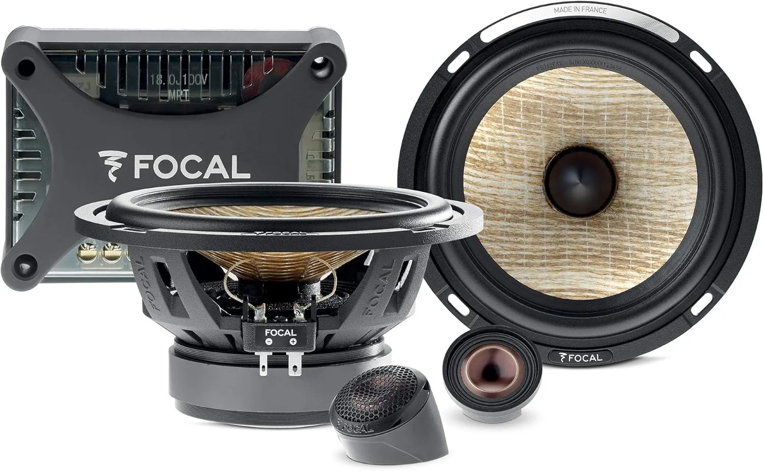 Focal PS 165 FXE 6.5" Flax Evo 2-Way Bi-Amplified Component Kit, Pair