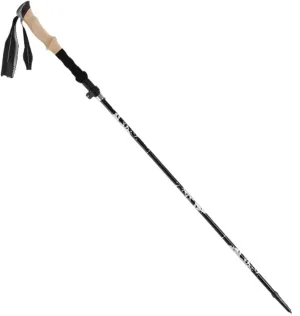 Folding Trekking Poles Carbon Fiber Pattern Collapsible Hiking Stick Outdoor Camping