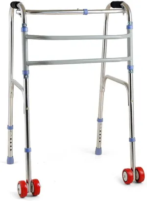 Folding Walkers for Seniors, Lightweight Walker Height Adjustable Aluminum Standard Walker for Handicap and Adults