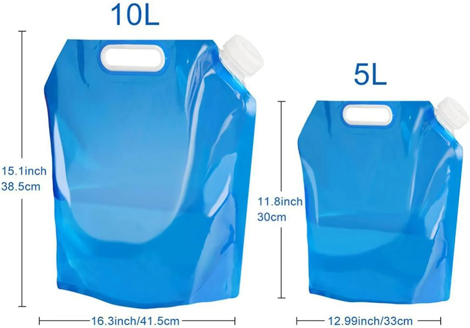 Folding Water Bag (BPA Free),Portable Plastic Water Containers,Suitable for Outdoor Camping, Picnic, Hiking,and Household Emergency Water Storage