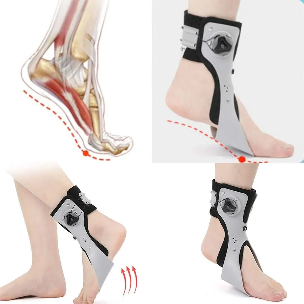 Foot Supports,Upgraded Medical Foot Up Ankle Foot Orthosis Support with Inflatable Airbag for Shoes Walking Foot Stabilizer Stroke Recovery Aid(L(The Left))
